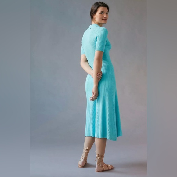 Knit Collared Midi Dress NWT - Picture 4 of 5